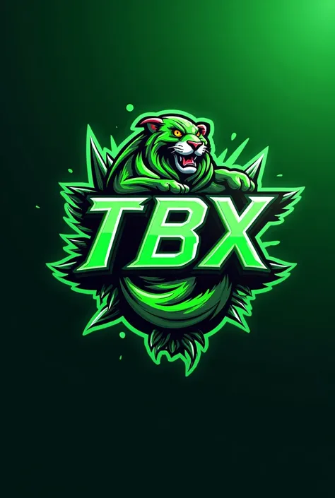 something green that says TBX as if it were an esports logo with an animal other than a wolf

