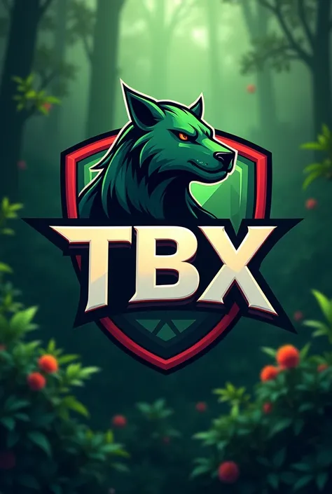 something green with TBX written on it as if it were an esports logo with an animal, something sophisticated and professional for a shooting game

