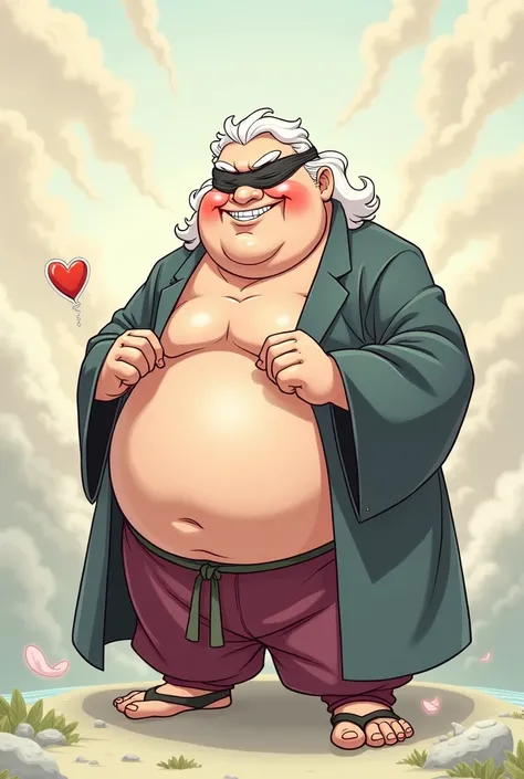 Create a PNG image of fat Satoru gojo