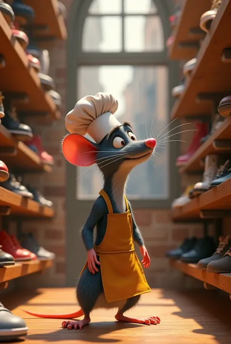 the rat of ratattouill with shoe store 
