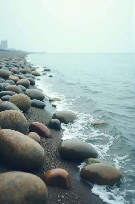 Wallpaper with stones in the sea 