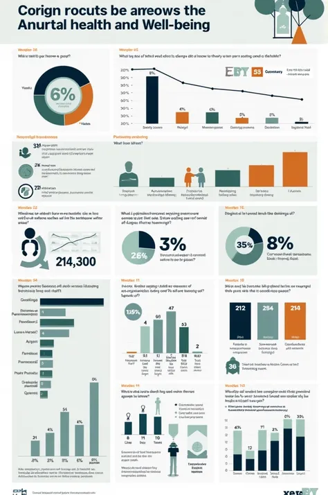 Create an infographic with the following data : We have 18 people In the second question, 9 people are feeling overwhelmed with their daily responsibilities In the fifth question, 1 person feels like they have no one to share their difficult moments with I...