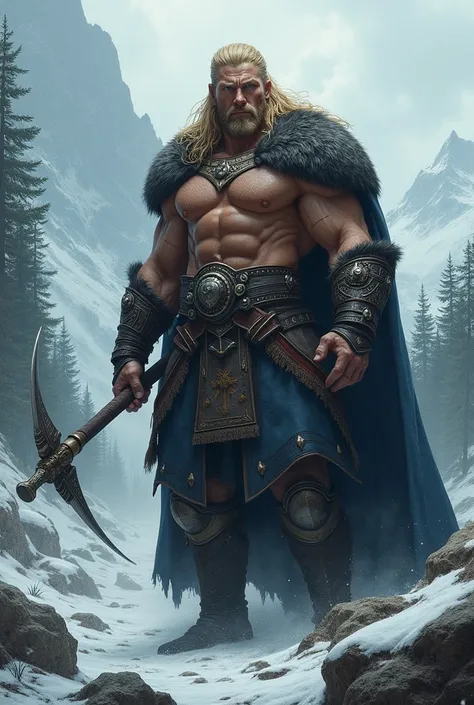 Viking musclé, classe et blond haute qualité et réaliste 