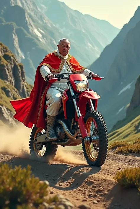 The second pope to ride an enduro bike