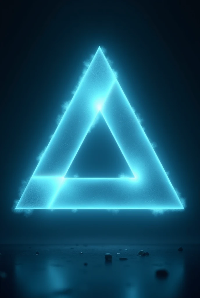 Blue Trinity Triangle glowing