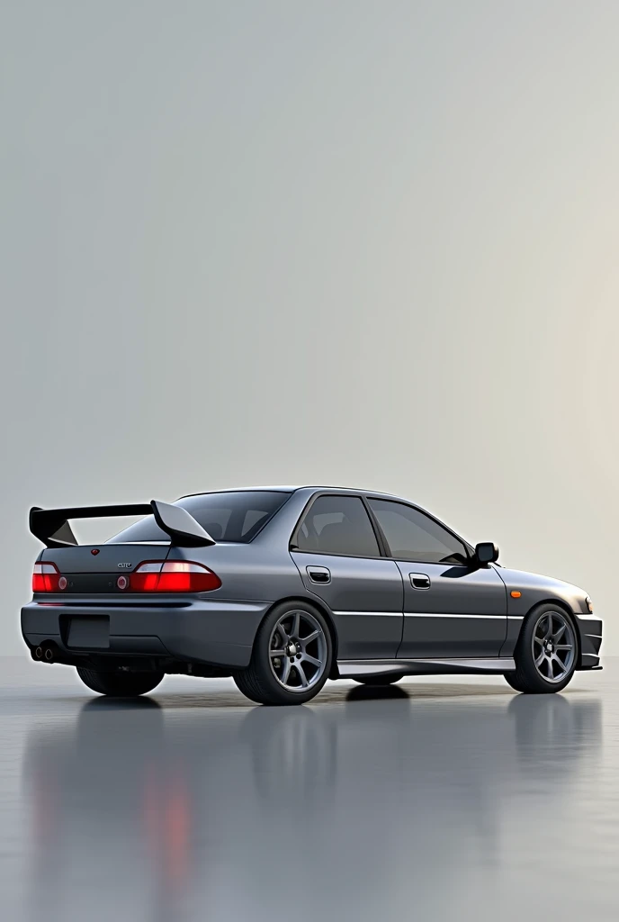 (photorealism:1.2), Subaru, impreza gc8, 1999, facelift, audi monsungray, sideview