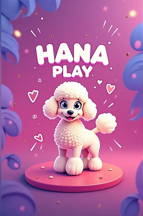 A logo for a streaming service called "Hana Play" where the mascot is a Poodle