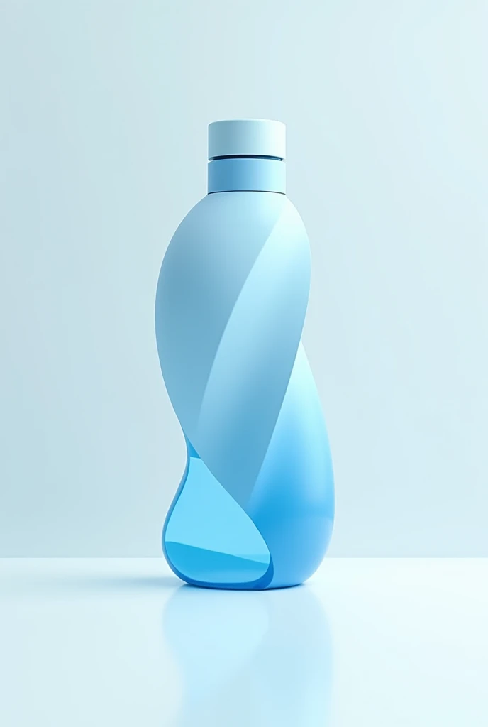 Create a minimalist logo for a futuristic water bottle without words