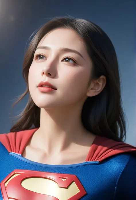 (masterpiece,highest quality,ultra_detailed,high resolution,absurd:1.2), supergirlofコスチューム, 水of中にいる女of子で、eyes closed,supergirl,d...