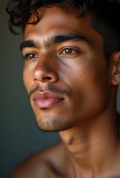 Face of a young Venezuelan man 
