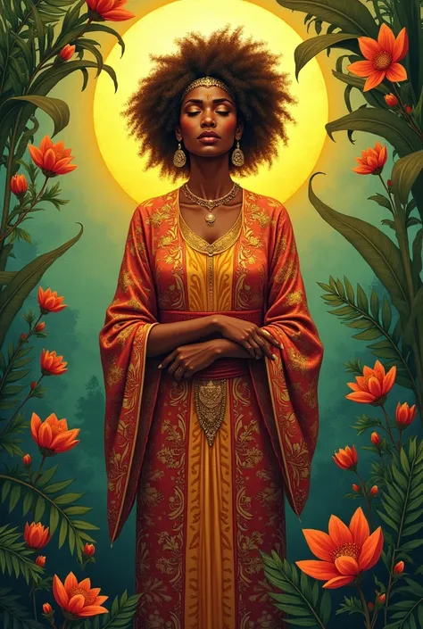 The Empress Tarot Card:  Mama Glo (a nurturing, motherly figure connected to nature). Based on Trinidad and Tobago Folklore).
