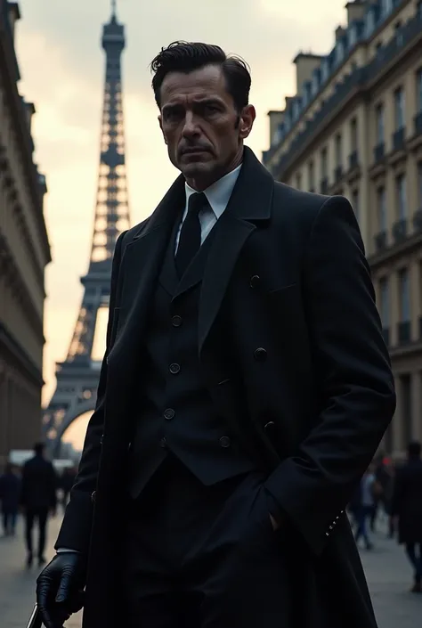 A man who is tall and dark, that is in Paris