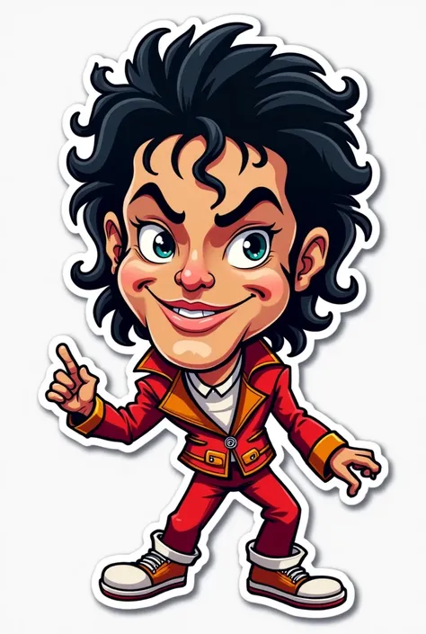 MICHAEL JACKSON  CARICATURE  STICKER PEGATINA