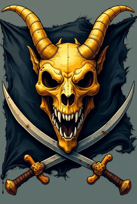 Create a jolly roger for the Golden Dragon Corsairs