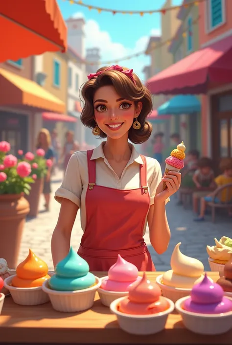 Une dame qui vend les meilleurs glaces au monde 