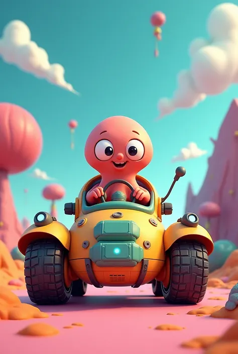 Squid tank cartoon pilot in 3D