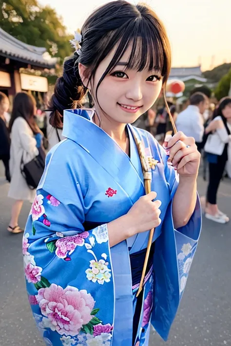 (((Highest quality, 8k, masterpiece))), Sharp focus, (Beautiful woman with perfect figure), thin, (Hairstyle: superior)), ((kimono: Cane)), street: 1.2 非常に詳細な顔と肌の質感 詳細な目 double eyelid ランダムな姿勢, (smile),ssuperiorer cute Japan person,ssuperiorer beauty Japane...