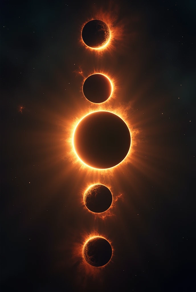 step by step of a solar eclipse 
