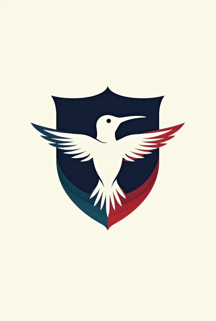 Minimalist style shield for a soccer team called HUITZIZILAPAN FC. The shield should contain a hummingbird.