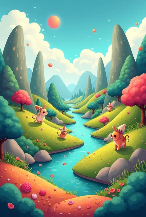 Cartoon landscape image 