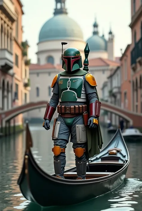 Boba Fett in a gondola in Venice、Star Wars、movie、Mandaean