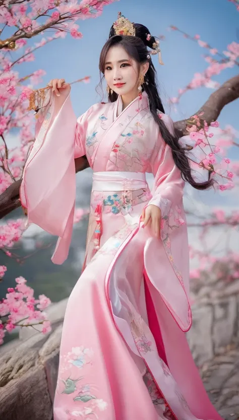 (earrings, breast), from side, male pov, 
(girl), (Bridal Accessories for hanfu , medium breasts, little hairy pussy, The vagina is visible, smile, full body, pussy, pink nipples,