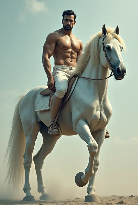 Akshay Kumar half body horse