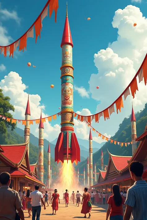 Thai style rocket festival