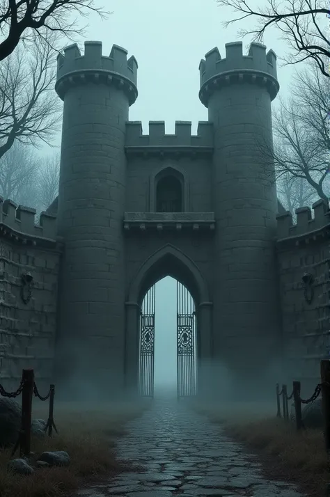 Entrance to a gloomy castle 