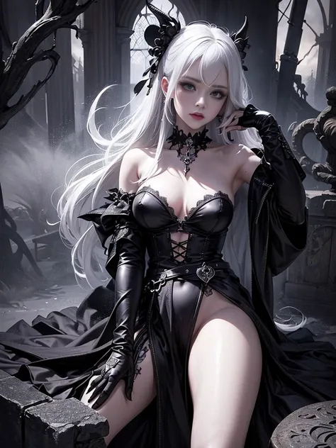 Nsfw,A darkness Nsfw princess,white hair,nude,Naked,spread legs,female masturbation,masturbating,Gothic,tattoo,Gothic tattoos,Nsfw,pussy,busty,glamour,gorgeous,jewelry,BW,monochrome,Gothic goddess,dark fantasy,dark venus,erotic posing,dynamic posing,arrang...