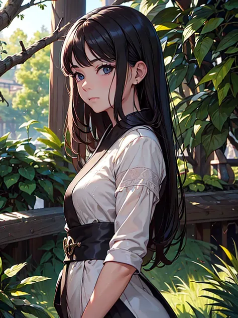 (​masterpiece、top-quality、hight resolution、Unity 8k、extremely details CG:1,Best Picture), "A retired porn star, now in casual everyday clothing, with a contemplative and slightly melancholic expression. She has left her past behind, yet there are subtle hi...