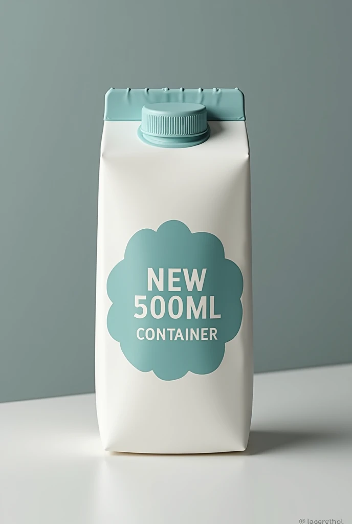 Make a circular and square logo that says new 500ml milk container