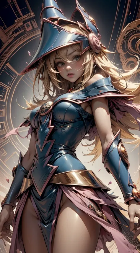 (masterpiece, top quality, Best Quality, official art, beautiful and aesthetic: 1.2), (1 dark magician girl), extreme detail, (fractal art: 1.3), showy, the most detailed