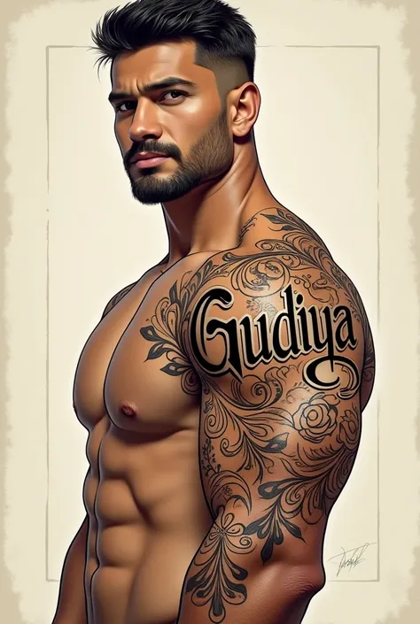 Gudiya name style tattoos man
