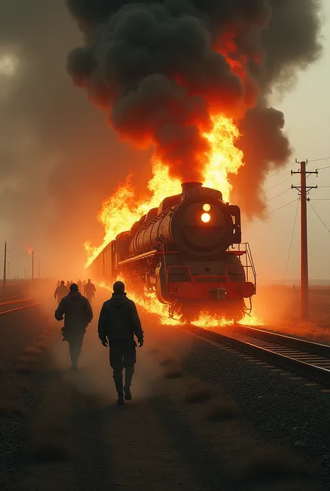 The burning train 