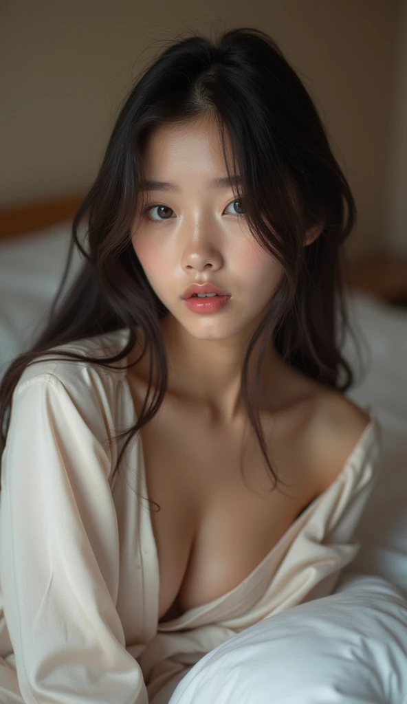 masterpiece, best quality, very detailed, (realistic, photo realistic:1.2), high resolution, RAW photos, 8k, Break NSFW, throw, (hetero:1.1), (Perfect intense sex, evangelist, It must be a penis in question:1.1)asian girl, 20 years old, Cute appearance, (O...