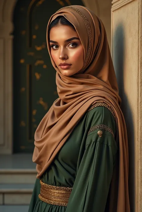 ((best quality)), ((​masterpiece)), (detailed), perfect face, arabic woman with a Hijab, hourglass figure