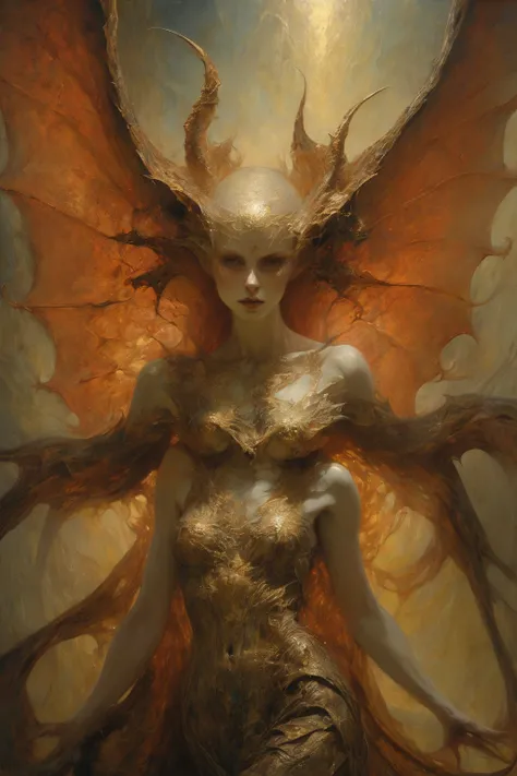 face of 1 succubus, detailed skins,
tails, wings
dramatic lighting, shadow,
(best quality, masterpiece, )
1980s film, film grains
by Agostino Arrivabene
absurdres, highres, ultra detailed