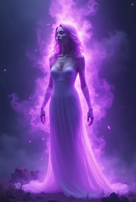 A human with herself aura that colour is violet