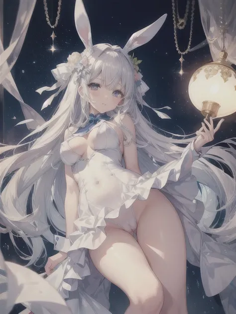 beautiful、Silver Marble Skin、hope、Highest quality、uniform、clear、Bunny girl、Hands tied behind your back、Penis inserted into the private parts、Big Breasts、Face of pleasure