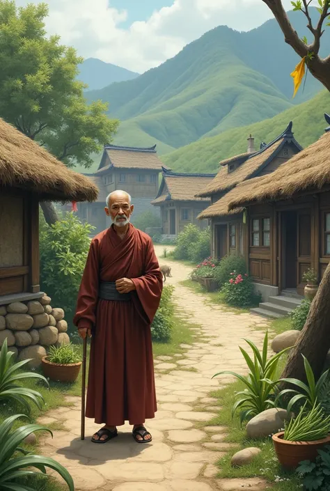 Monk lived in a small village