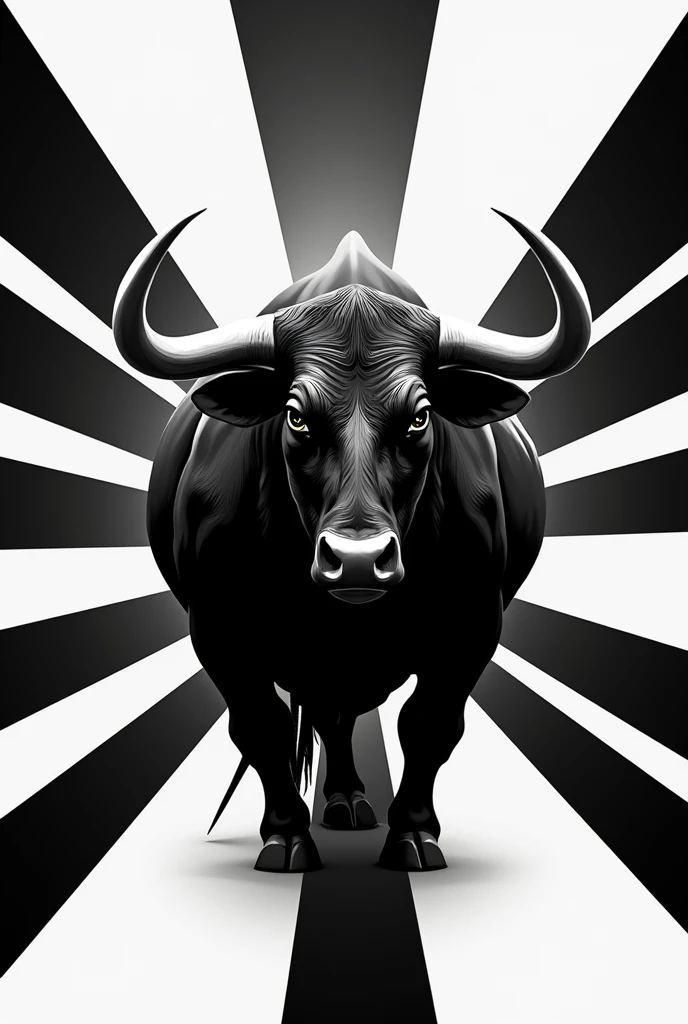 black and white bars and bullish