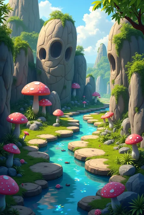 Creative rock garden concept art 