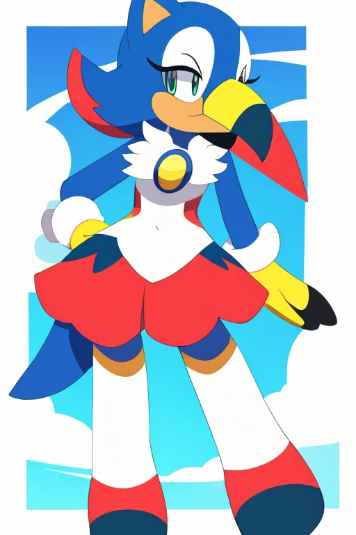 Furry female toucan alola pokemon sun and moon fluffy sonic style 