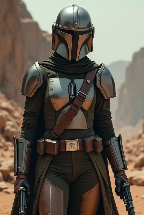 girl skywalker, mandalorian, 20 year old, blasters