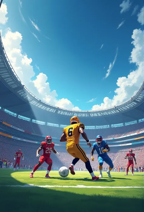 Illustration of football game background