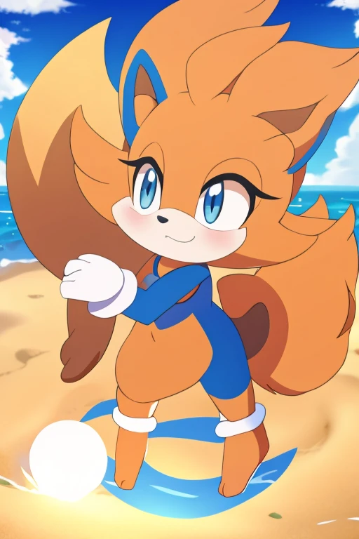 Furry female squirrel alola pokemon sun and moon fluffy sonic style 