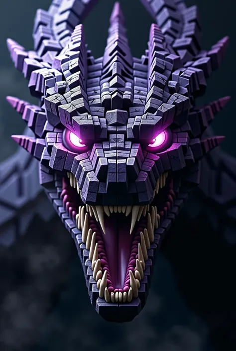 minecraft ender dragon close up angry face but it has to be minecrafts Ender dragon 