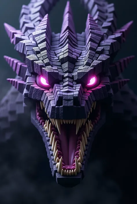 minecraft ender dragon close up angry face but it has to be minecrafts Ender dragon 