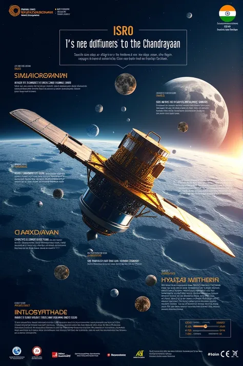 Poster on achievements of isros chandrayaan mission 